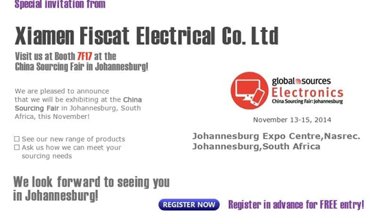 פיסקט יצטרף למקור גלובלי אלקטרוניקה ביוהנסבורג דרום אפריקה 11-19 בנובמבר 2014
